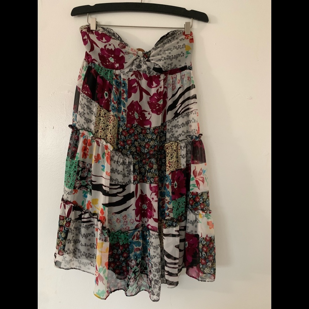 Strapless Colorful Guess Jeans Dress